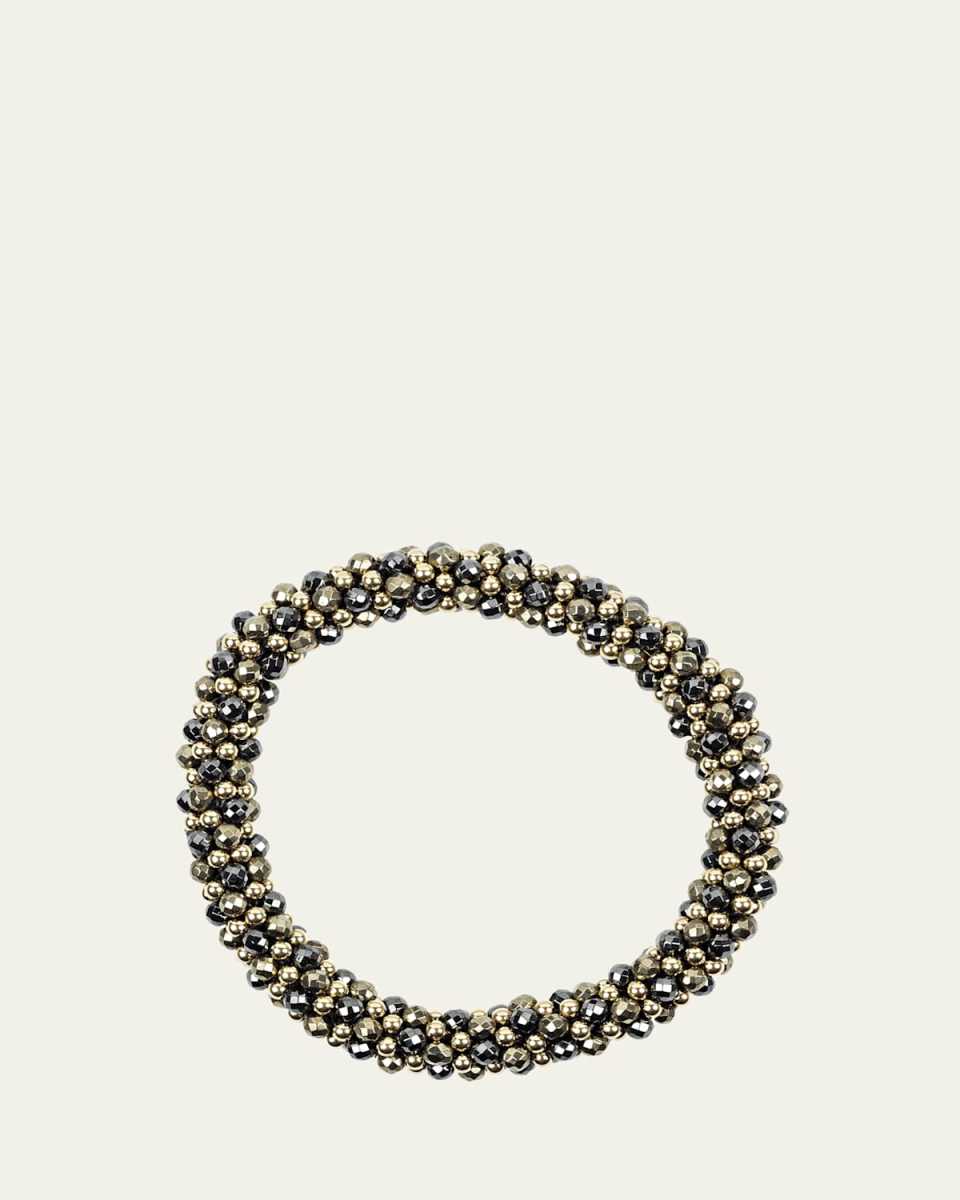14K Yellow Gold Pyrite Bracelet